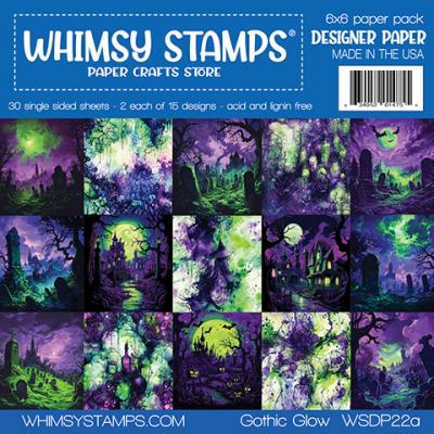 Whimsy Stamps Paper Pad - Gothic Glow